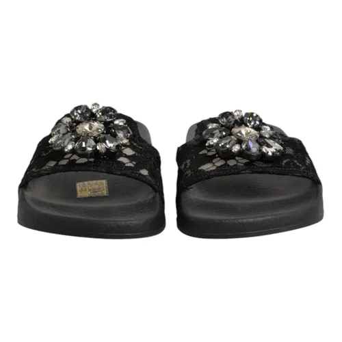 Devotion Matelassé Leather Slides - Dolce & Gabbana - Modalova