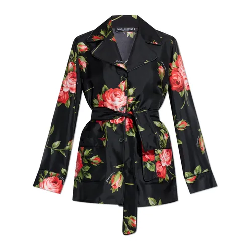 Silk Shirt with Belt - Dolce & Gabbana - Modalova