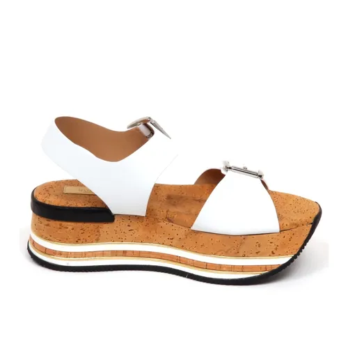 White Cork Shoe with Sandal Style - Hogan - Modalova