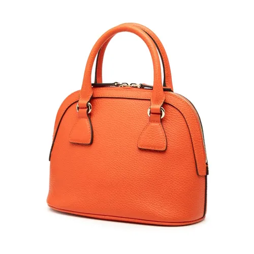 Pre-owned Dome Leather Handbag - Gucci Vintage - Modalova
