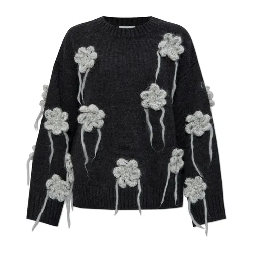 Flower Crochet Sweater - Ganni - Modalova