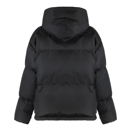 Nylon Down Jacket with Adjustable Drawstring - Prada - Modalova