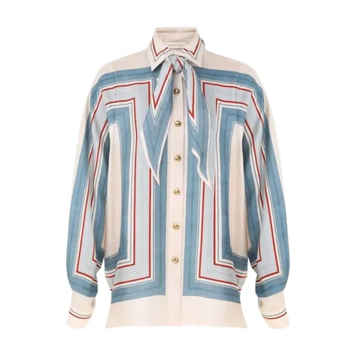 Camisa Holgada con Bufanda - Zimmermann - Modalova