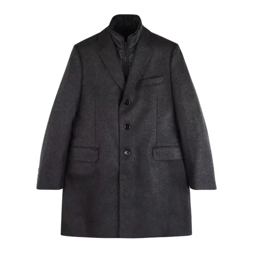 Gray Wool Coat with Vest - Fay - Modalova