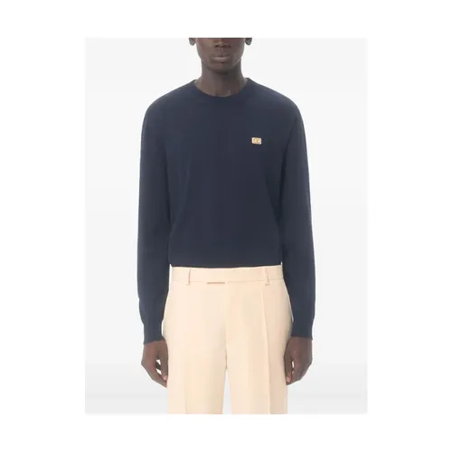 Wool Sweater with VLogo Patch - Valentino - Modalova