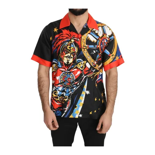 Silk Multicolor Printed Casual Shirt - Dolce & Gabbana - Modalova