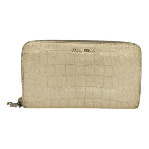 Pre-owned Leather Wallet - Miu Miu Pre-owned - Modalova