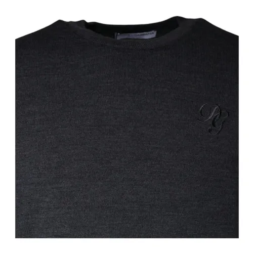 Dark Grey Wool Crew Neck Sweater - Dolce & Gabbana - Modalova