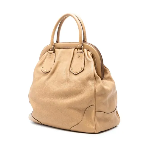 Pre-owned Leather Dome Handbag - Prada Vintage - Modalova