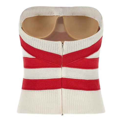 Off-shoulder Crop Bustier Top - Ermanno Scervino - Modalova