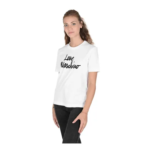 Stylish Crew Neck Tee - Love Moschino - Modalova