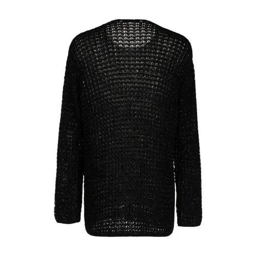 Black Open-Knit Jumper - Sapio - Modalova