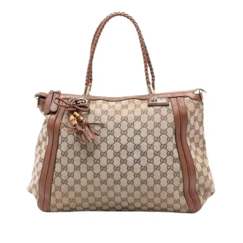 Pre-owned Canvas Tote Bag - Gucci Vintage - Modalova
