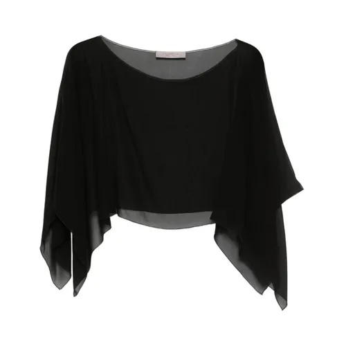 Sheer Finish Round-Neck Blouse - D.Exterior - Modalova