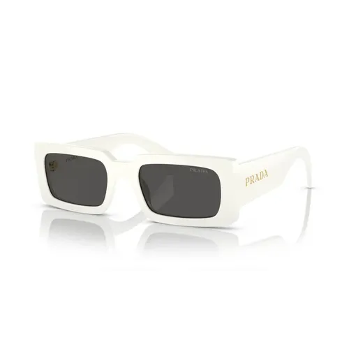 Pillow Shape Sunglasses in White Acetate - Prada - Modalova