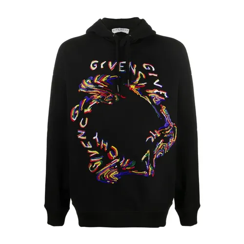 Beaded Logo Cotton Hoodie - Givenchy - Modalova