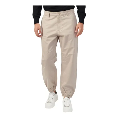Beige Elastic Cuff Jogger Trousers - Armani Exchange - Modalova