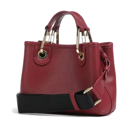 Mini Handbag with Deer Print and Ribbon Shoulder Strap - Emporio Armani - Modalova