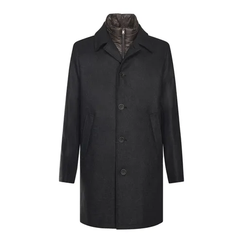 Lavender Classic Buttoned Coat - Herno - Modalova