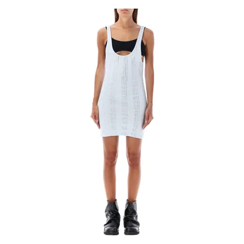 Mini Vestido con Adornos de Strass - The Attico - Modalova