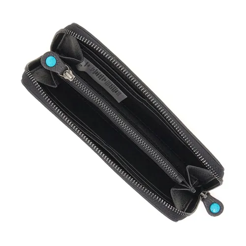 Blue Leather Wallet with Zipper - Gabs - Modalova