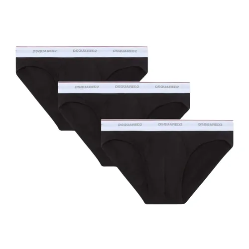 Pack de 3 Slips de Algodón Stretch - Dsquared2 - Modalova