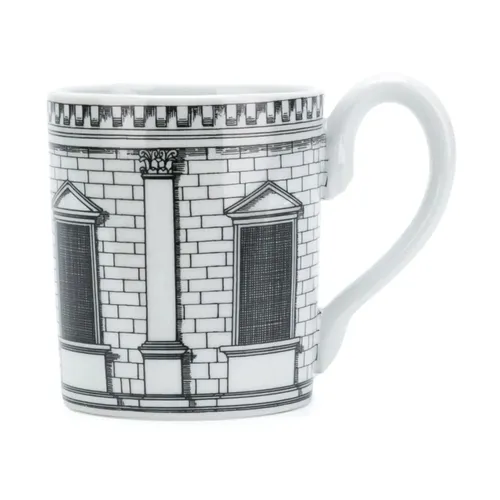 Graphic Print Mug with Coated Finish - Fornasetti - Modalova