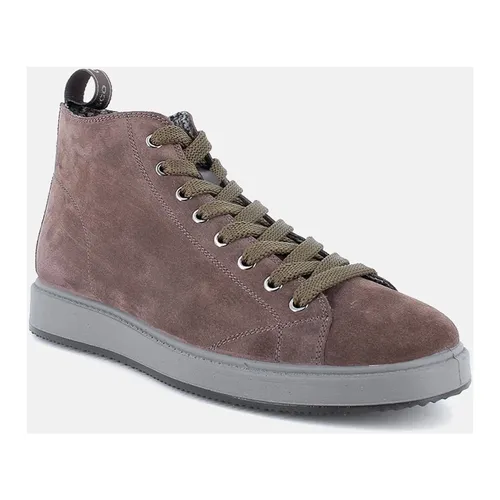 Brown Suede Mid-Cut Sneakers - Igi&Co - Modalova