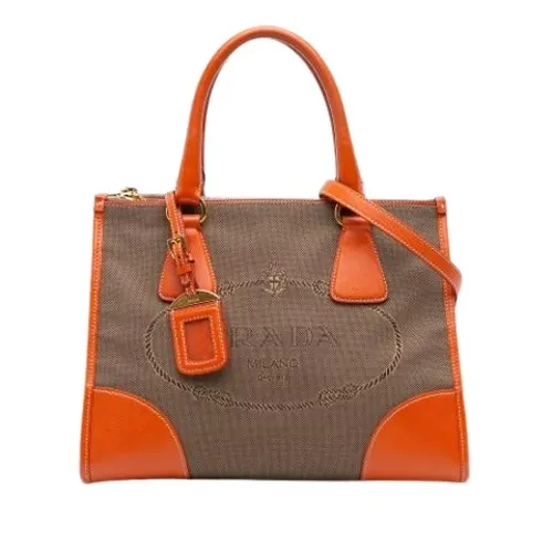 Pre-owned Canvas Tote Bag - Prada Vintage - Modalova