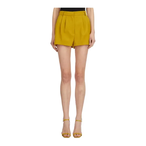 Wool Shorts with Stitching - Elisabetta Franchi - Modalova