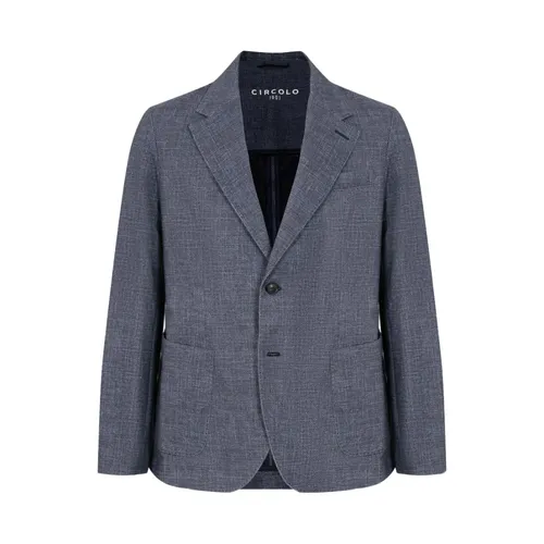 Blue Blazer with Normal Fit - Circolo 1901 - Modalova