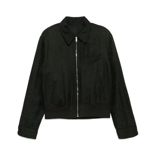 Black Monogram Jacket with Zip Fastening - Givenchy - Modalova