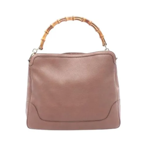 Pre-owned Vintage Leather Handbag - Gucci Vintage - Modalova