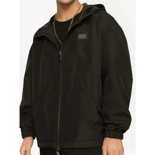 Nylon hooded jacket - Dolce & Gabbana - Modalova