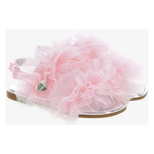 Pink Ruched Tulle Sandals Fairytale Style - Monnalisa - Modalova