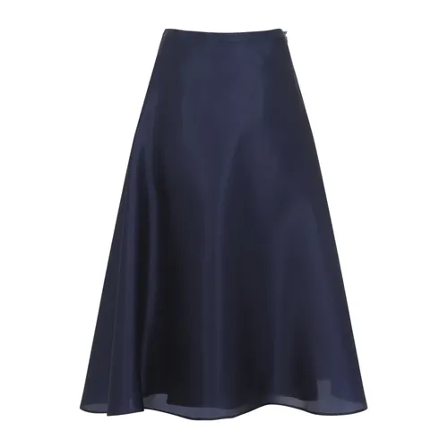 Silk Midi Skirt - Alberta Ferretti - Modalova