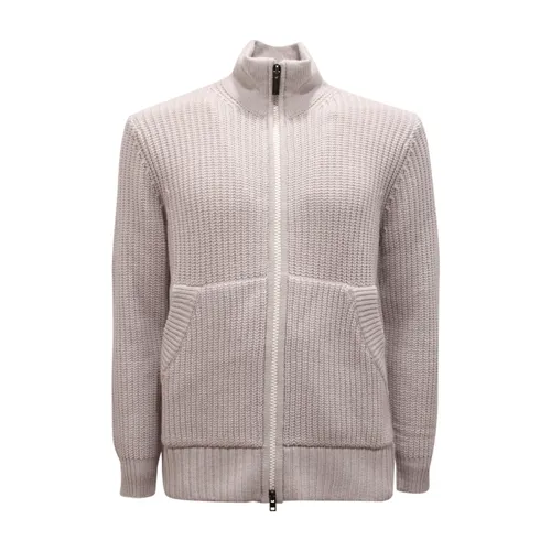 Wool Blend Cardigan Sweater - Paolo Pecora - Modalova