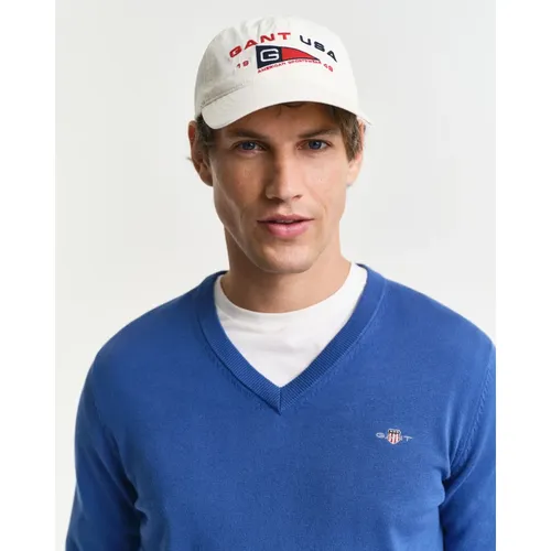 Pull col V en coton classique - Gant - Modalova