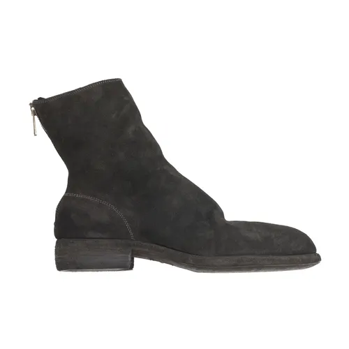 Leather Zip Boot - Guidi - Modalova