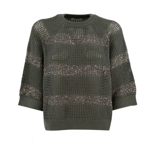 Crew Neck Mesh Knit - Brunello Cucinelli - Modalova