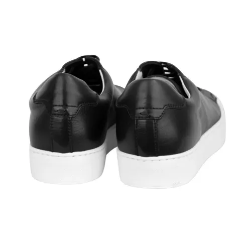 Minimal Design Black Leather Sneakers - Doucal's - Modalova