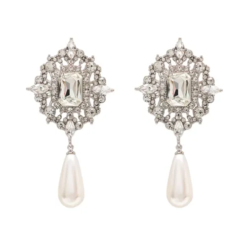 Pendientes de Gota con Perlas de Cristal - Self Portrait - Modalova