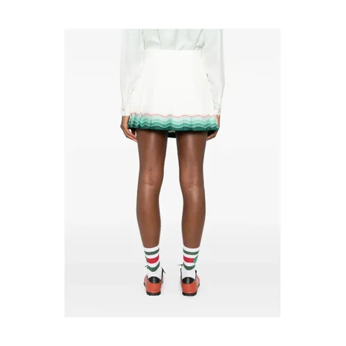 White Silk A-Line Skirt - Casablanca - Modalova