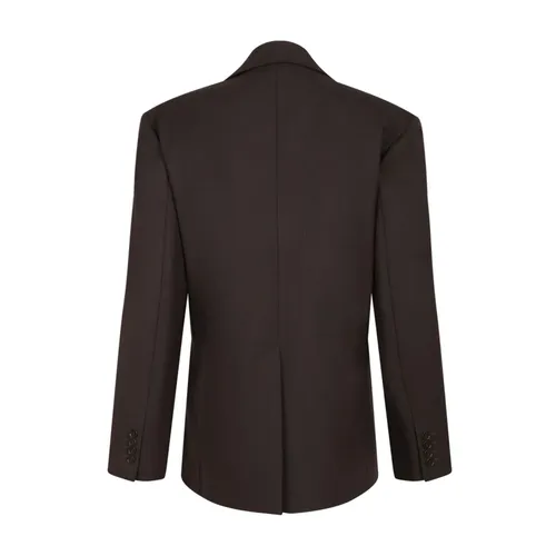 Dark Brown Oversized Blazer Jacket - P.a.r.o.s.h. - Modalova