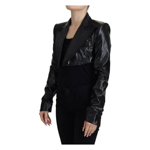 Black Crop Blazer Jacket - Dolce & Gabbana - Modalova
