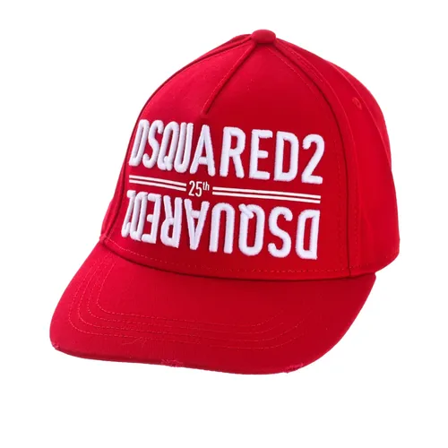 Embroidered Cap with Ripped Visor - Dsquared2 - Modalova