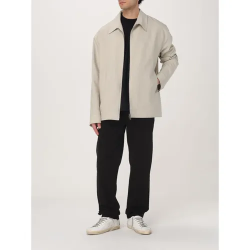 Linen ZipUp Collared Jacket - Golden Goose - Modalova