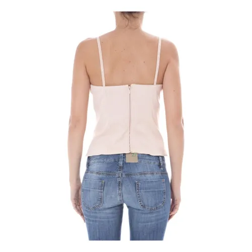 Pink Lace Insert Top with Adjustable Straps - John Galliano - Modalova