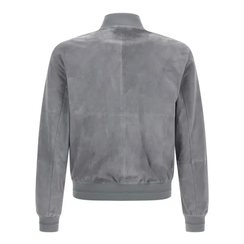 Suede Bomber Jacket - Pal Zileri - Modalova