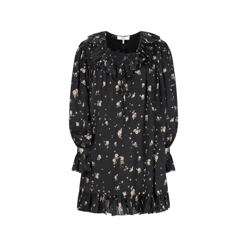 Gathered Mini Silk Dress - Chloé - Modalova
